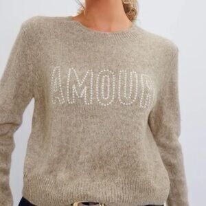 Z Supply Sweater with 'AMOUR' Design XS